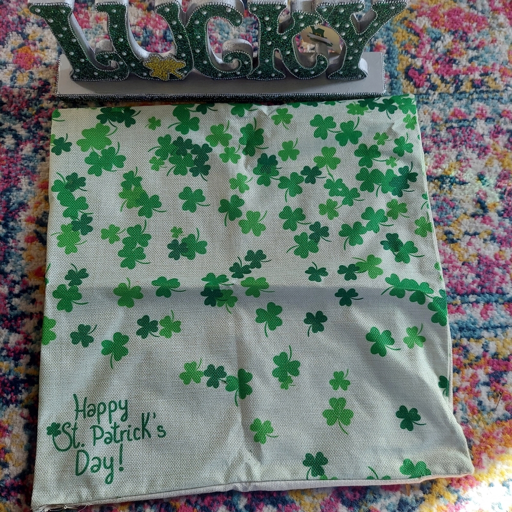 St. Patrick's Day Shamrock Pillow Cover